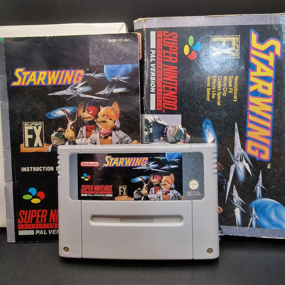 Super Nintendo SNES - Star Wing - Boxed + Instructions