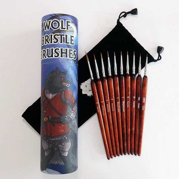 Wolf Bristle Brush Set (10 Brush Set)