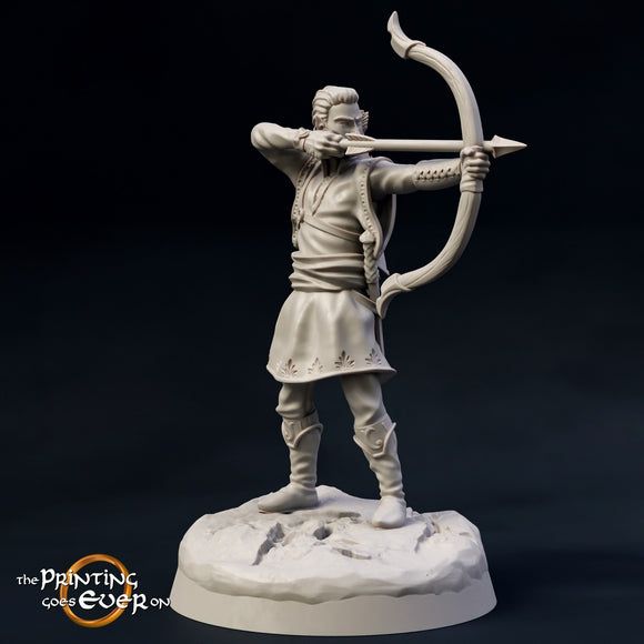 Elven Archer - The Printing Goes Ever On - Great for use with MESBG, D&D, RPG's....