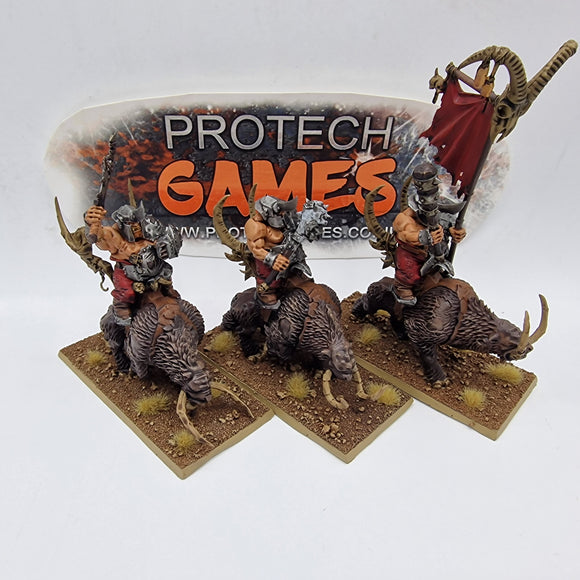 Age Of Sigmar - Ogor Mawtribes - Mournfang Riders x3 #15265