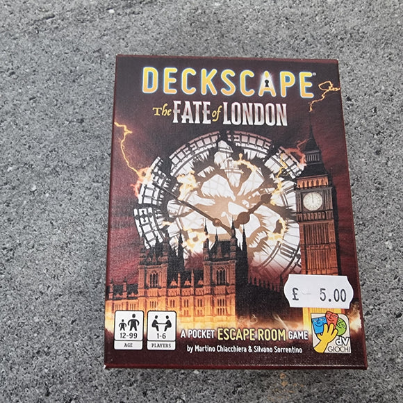 Second Hand Board Game - Deckscape The Fate of London