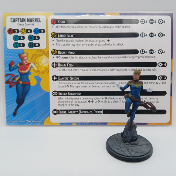 Marvel Crisis Protocol Figure - Captain Marvel Carol Danvers  #18808