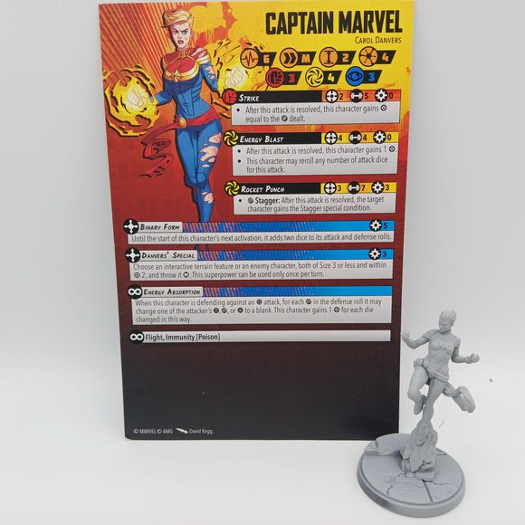 Marvel Crisis Protocol Figure - Captain Marvel unpainted Carol Danvers #18828