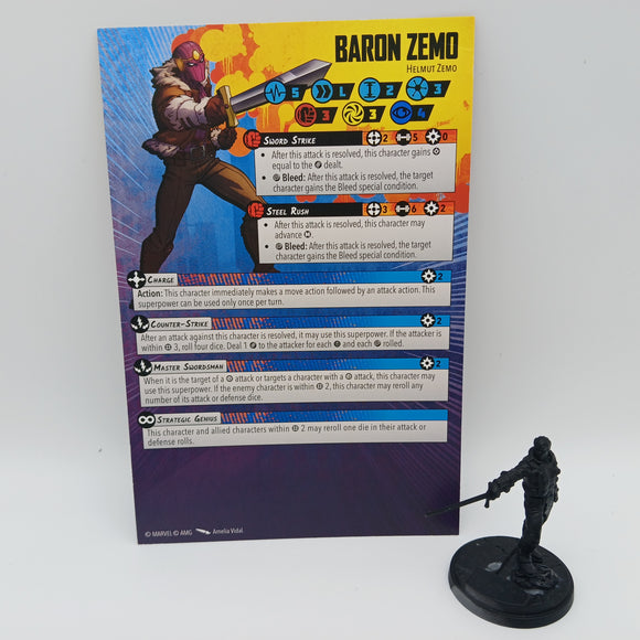 Marvel Crisis Protocol Figure - Baron Zemo Helmut Zemo #18829