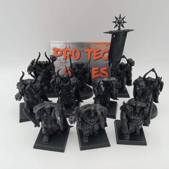 Age Of Sigmar - Slaves to Darkness - Chaos Warriors Command with add wep #19198