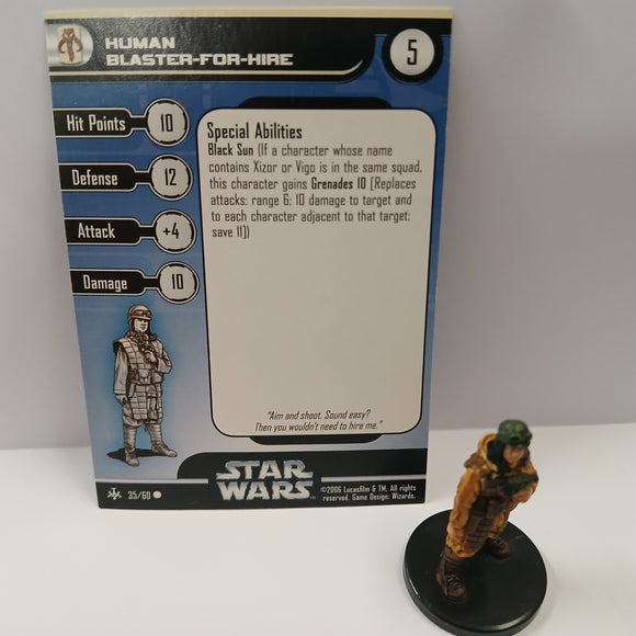 Star Wars Miniatures - Human Blaster-For-Hire 35/60 #18781