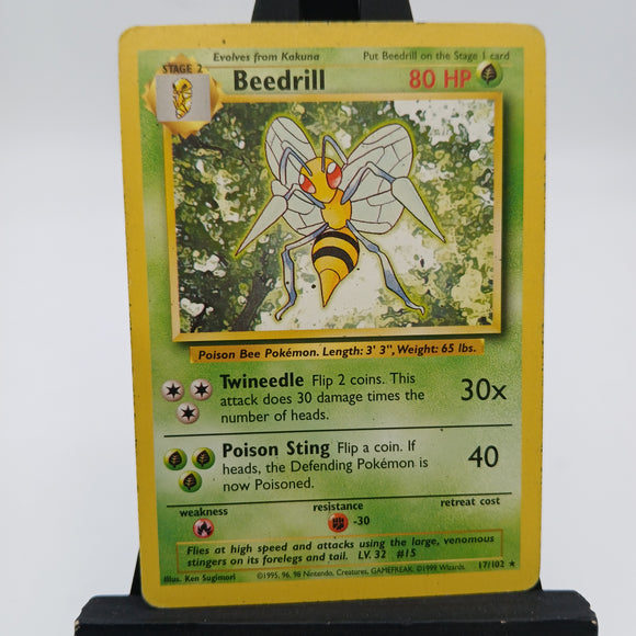 Beedrill NON-HOLO 17/102 Base Set - Pokemon TCG Single #22486