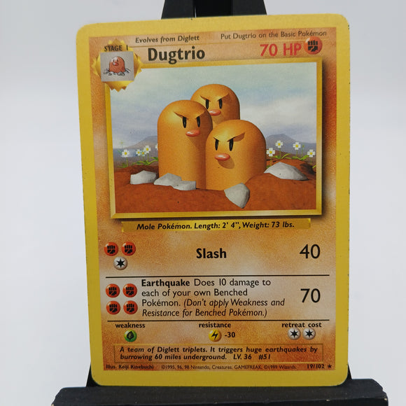 Dugtrio NON-HOLO 19/102 Base Set - Pokemon TCG Single #22489