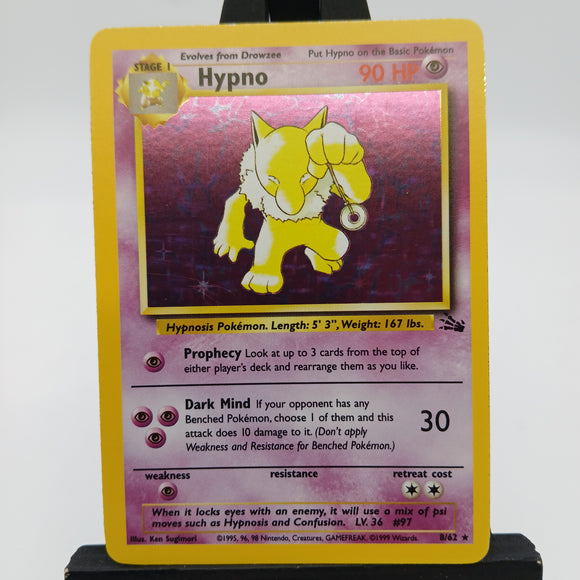 Hypno HOLO 8/62 Fossil - Pokemon TCG Single #22522