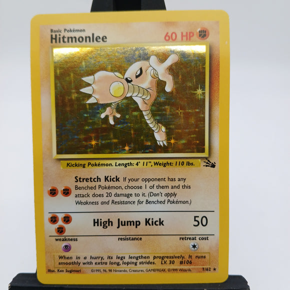 Hitmonlee HOLO 7/62 Fossil - Pokemon TCG Single #22526