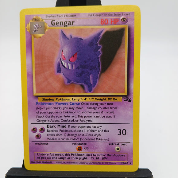 Gengar NON-HOLO 20/62 Fossil - Pokemon TCG Single #22535