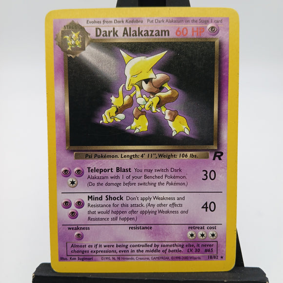 Dark Alakazam NON-HOLO 18/82 Team Rocket - Pokemon TCG Single #22555