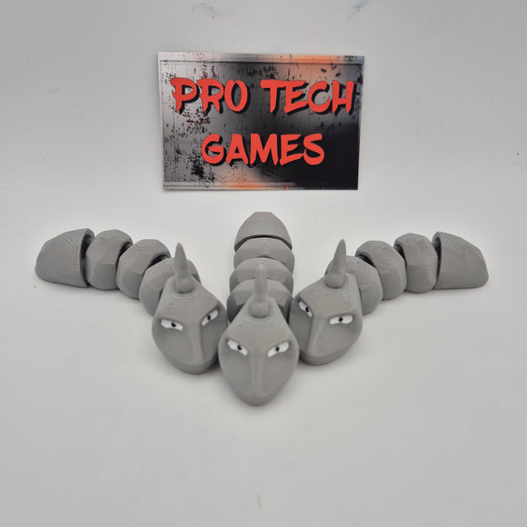 Onix - Articulated - Pokemon - Fidget - 3D Printed - Cute - Wiggly