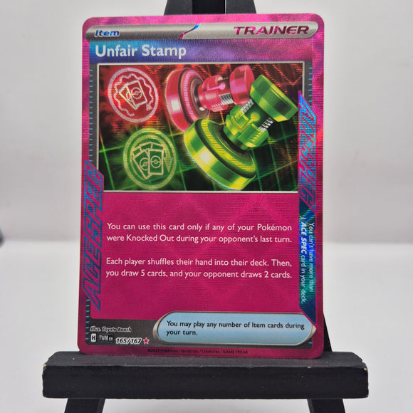 Unfair Stamp 165/167 - Twilight Masquerade - Pokemon TCG Single #22416