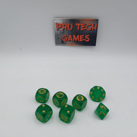 Blood Bowl Dice - Green & Gold Set - #25226