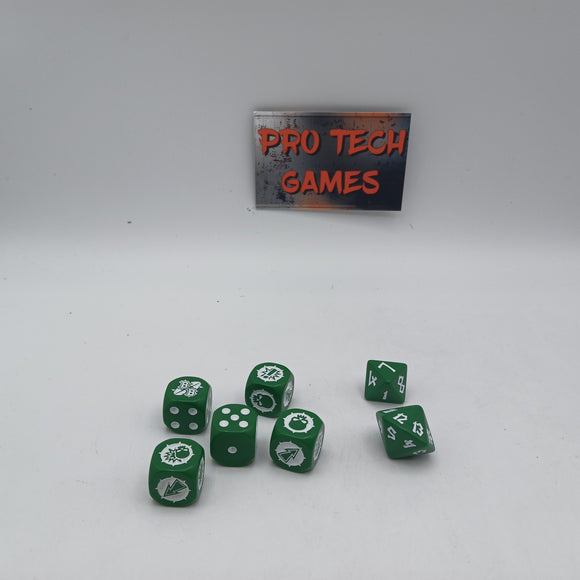 Blood Bowl Dice -  Season 1 Green Set - #25221