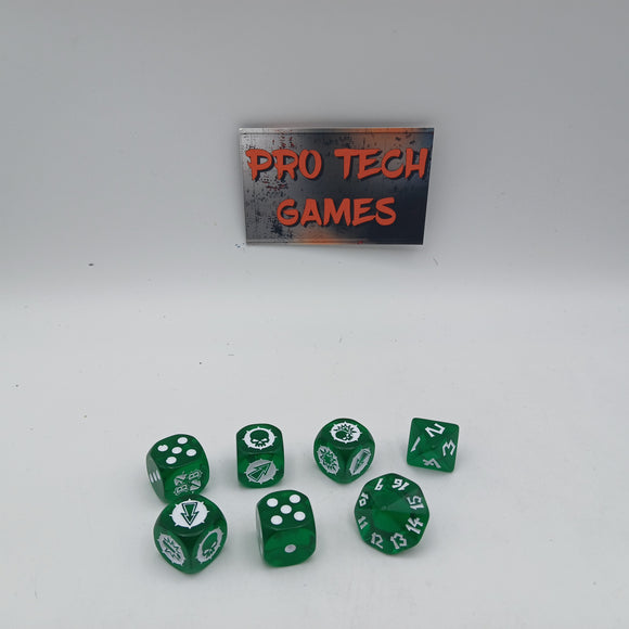 Blood Bowl Dice - Season 2 Green Set - #25224