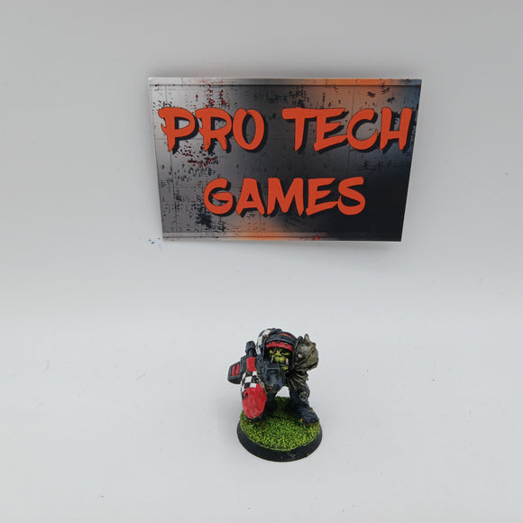 Orks - Metal - Warboss With Rokkit Launcha - Conversion - #17312