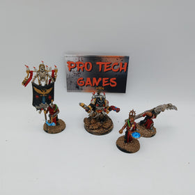 Space Marines - Black Templars - Chaplain Grimaldus & Retinue - Painted - #25836