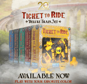 Ticket to Ride 20th Anniversary Deluxe train set ALL 5 Colours