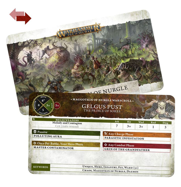 Pre-Order: Warscroll Cards: Maggotkin of Nurgle