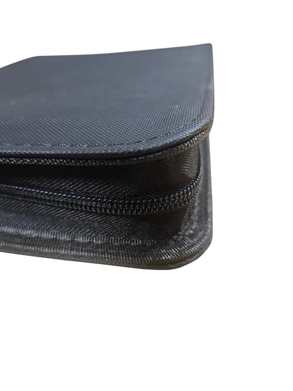 18 Pocket Zip-Up Card Binder (Black)
