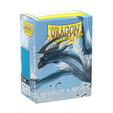 Dragon Shield: Matte Dual Standard Sleeves - Sky Blue & Silver