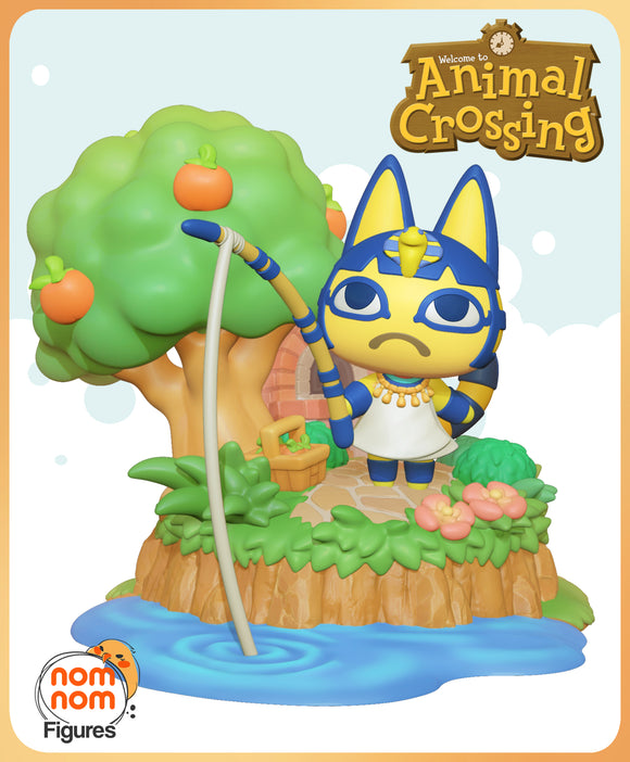 Ankha - Animal Crossing - Chibi Version - Resin Statue - Display Figurine - Fan Art - NomNom Figures - Unpainted