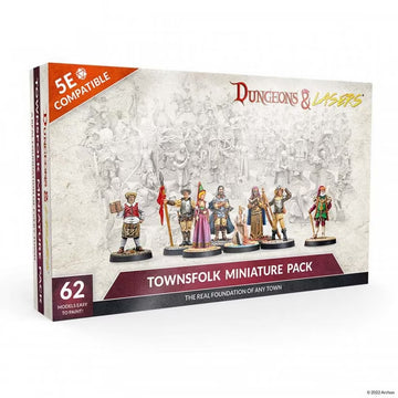 Townsfolk Miniature Pack - Dungeons & Lasers - 0