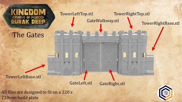 Dwarven The Gates ~ Kingdom of Durak Deep Great for use with MESBG, D&D, RPG's....