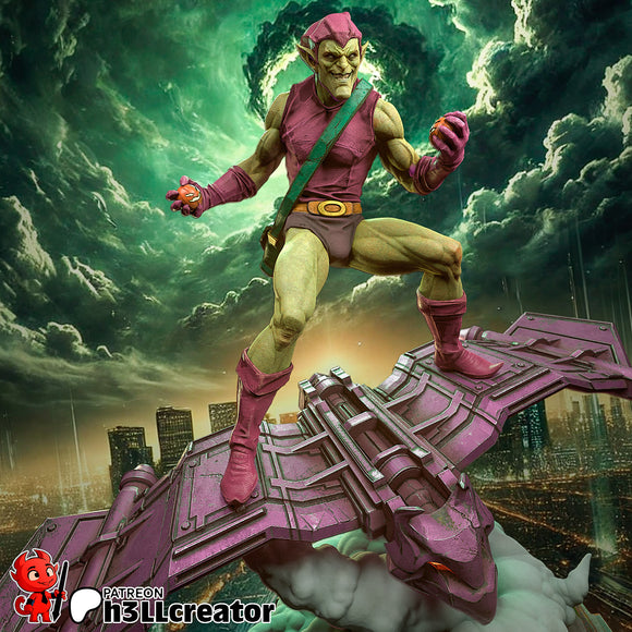 Green Goblin - Spiderman - Resin Statue - Display Figurine - Fan Art - Unpainted