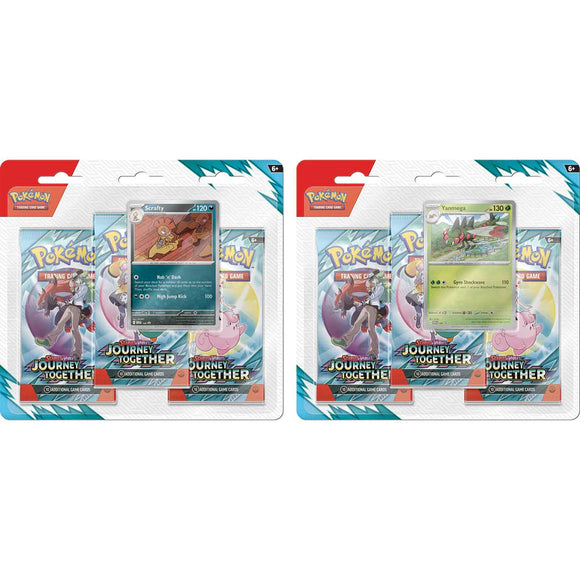 Pre Order! - Pokémon TCG: Scarlet & Violet 9 – Journey Together - 3-Pack Blister