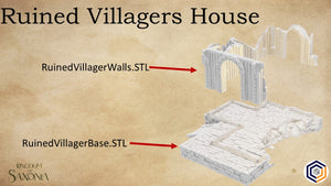 Saxonia Ruined Villagers House ~ Kingdom of Saxonia Great for use with MESBG, D&D, RPG's....