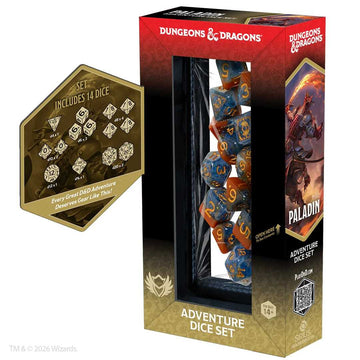 Dungeons & Dragons Adventure Dice Set - Paladin (Orange, Blue) - 0