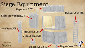 Saxonia Siege Equipment ~ Kingdom of Saxonia Great for use with MESBG, D&D, RPG's....