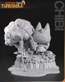 Ankha - Animal Crossing - Chibi Version - Resin Statue - Display Figurine - Fan Art - NomNom Figures - Unpainted