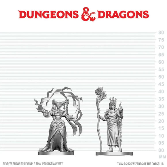 D&D Nolzur's Marvelous Unpainted Miniatures: Human Druid & Elf Sorcerer