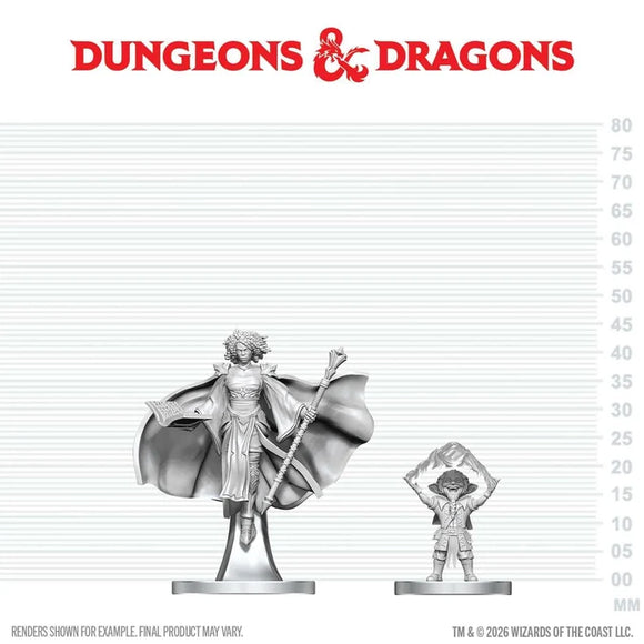 D&D Nolzur's Marvelous Unpainted Miniatures: Gnome Warlock & Aasimar Wizard