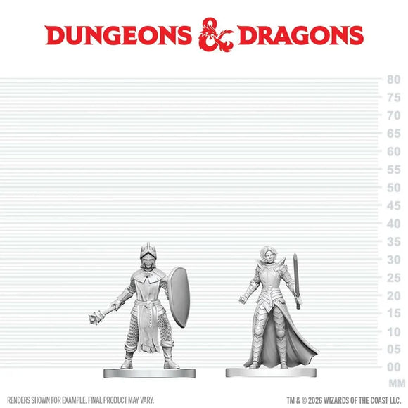 D&D Nolzur's Marvelous Unpainted Miniatures: Black Gauntlet & Zhentilar Paladin of Bane