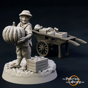 Halfling Costermonger - The Printing Goes Ever On - Great for use with MESBG, D&D, RPG's....
