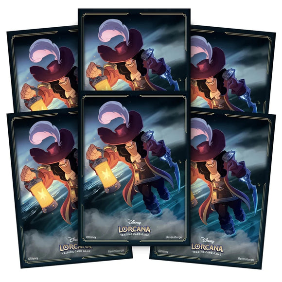 Disney Lorcana TCG - The First Chapter - Card Sleeve Captain Hook Set 1 (65 Sleeves)