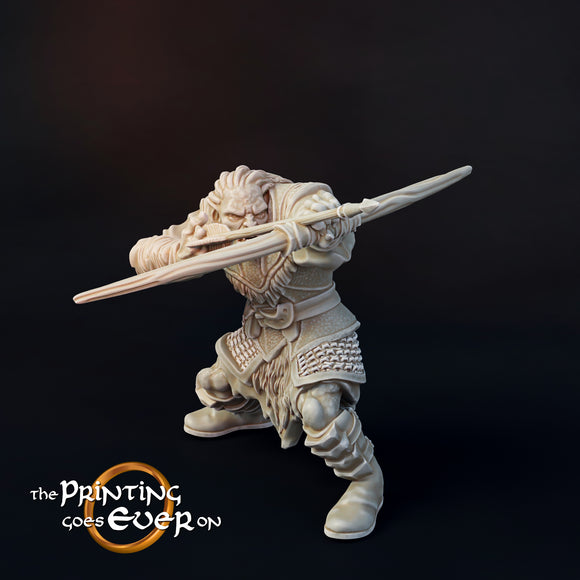 Orc Archer A- The Printing Goes Ever On - Great for use with MESBG, D&D, RPG's....