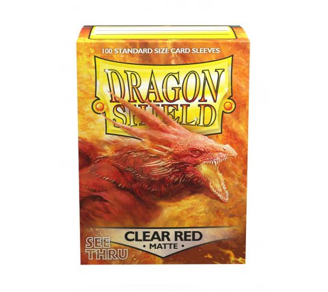 Dragon Shield Sleeves Matte Clear Red