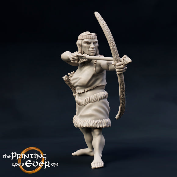 Woodwose Archer B - The Printing Goes Ever On - Great for use with MESBG, D&D, RPG's....