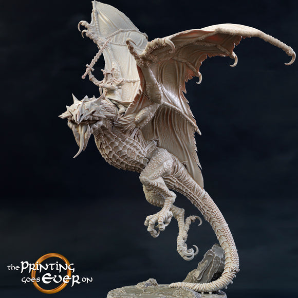 Wraithbeast C with Rider - The Printing Goes Ever On - Great for use with MESBG, D&D, RPG's....
