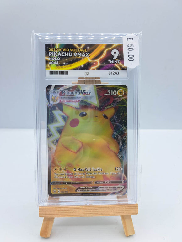 Ace Graded Pokemon: Pikachu VMAX #044 (81243)