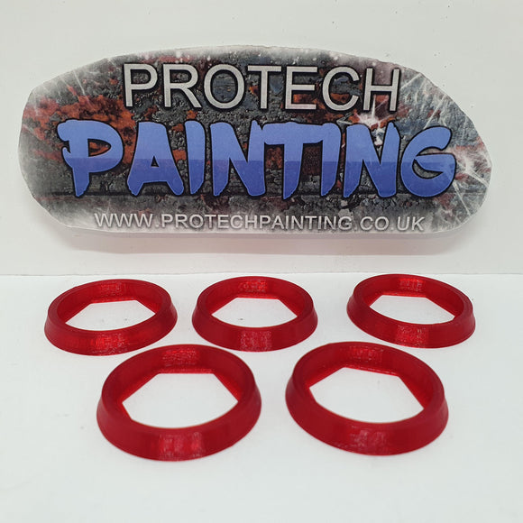 Base Adapter Rings 25mm to 32mm Warhammer 40K Age Of Sigmar Effortless Upgrade (Chilli Red Ltd Edition) - Pro Tech Games