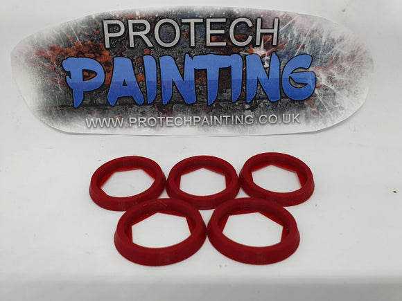 Base Adapter Rings 25mm to 32mm Warhammer 40K Age Of Sigmar Effortless Upgrade (RED) - Pro Tech Games