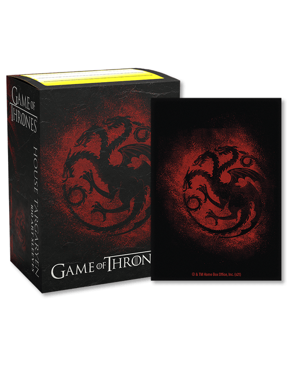 Dragon Shield Sleeves - 100ct - Brushed Art - GoT - House Targaryen - Pro Tech Games