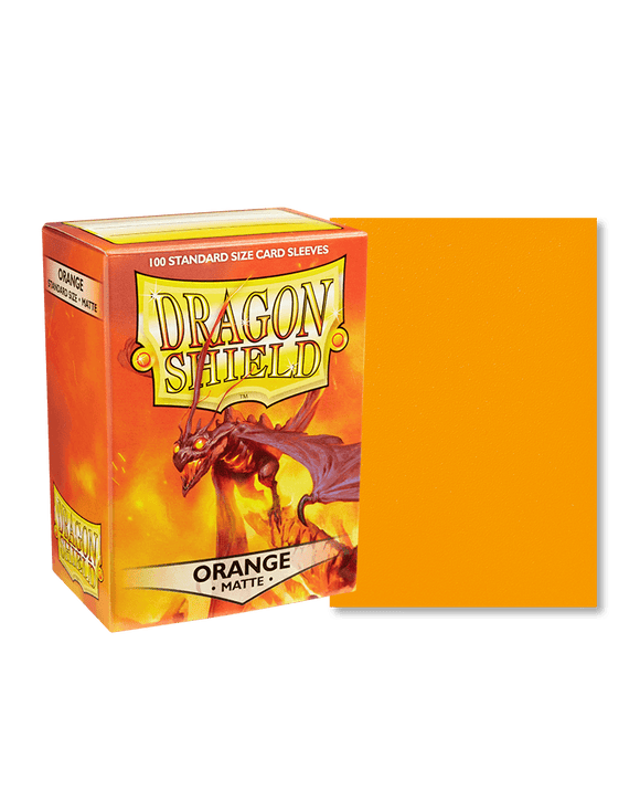Dragon Shield Sleeves - 100ct - Matte - Orange - Pro Tech Games
